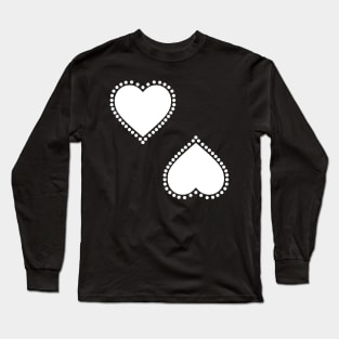 dotted heart pattern Long Sleeve T-Shirt